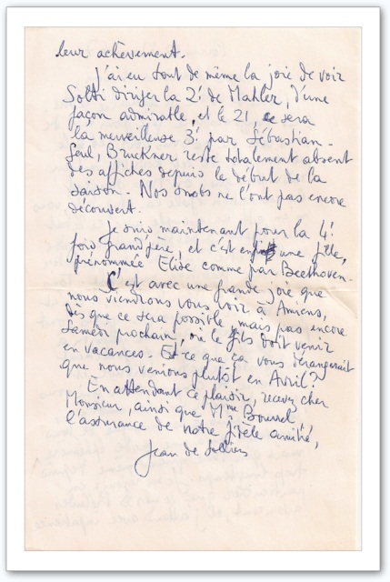 Jean de Solliers à Yvon Bourrel-12 mars 67-verso