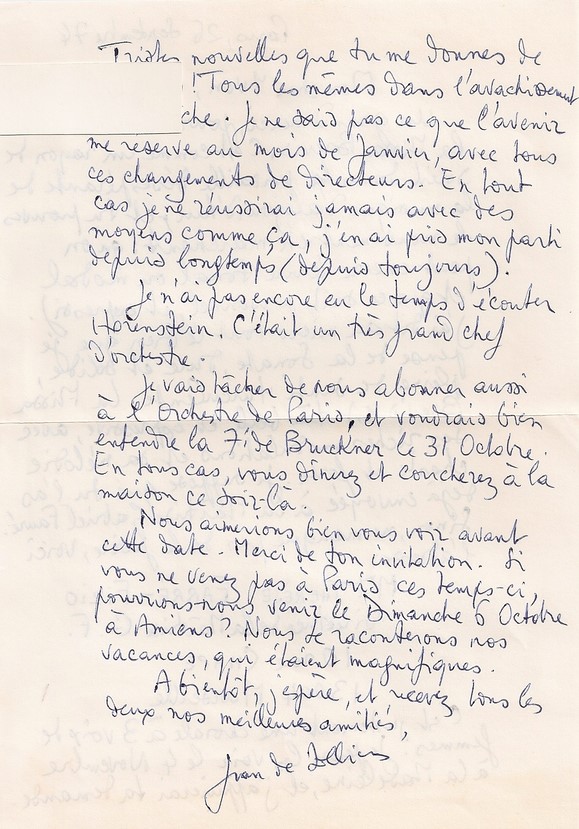 Jean de solliers à Yvon Bourrel 26 septembre 74 page 2
