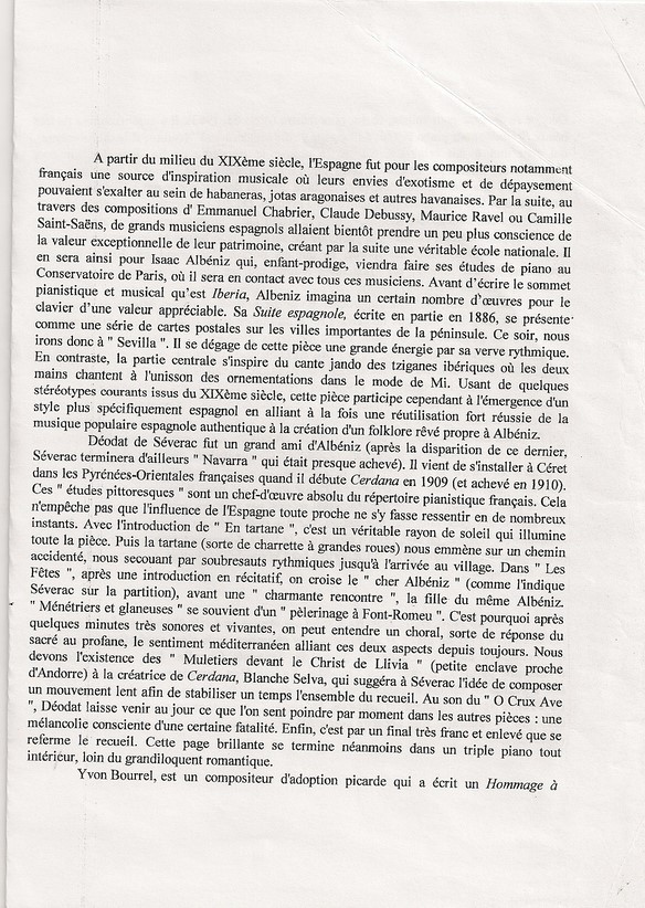 Minstrels 2002 texte de Ludovic florin