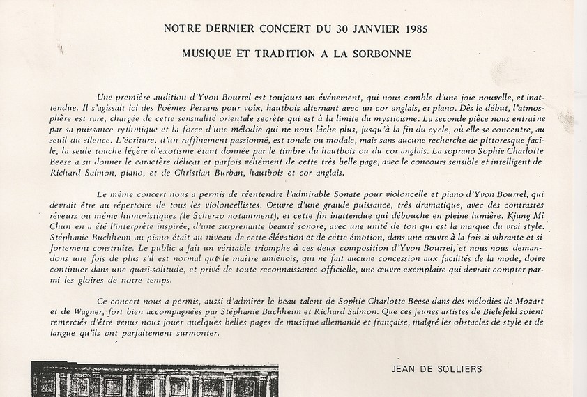 Yvon Bourrel-article de Jean de Solliers 1985