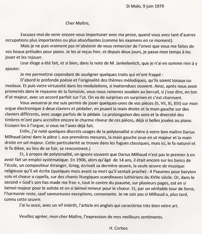 H. Corbes à Yvon Bourrel-09/06/1979 copie
