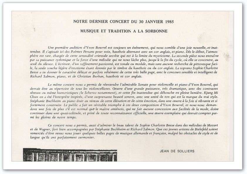 Yvon Bourrel-article de Jean de Solliers 1985
