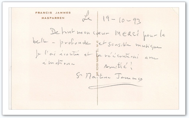 Soeur Maïtera Jammes à Yvon Bourrel